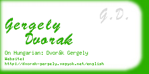 gergely dvorak business card